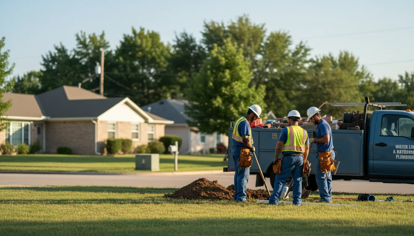 Residential water line and bathroom plumbing service in Davy, WV